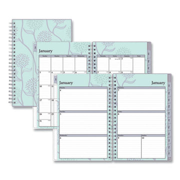 Blue Sky® Rue Du Flore Weekly-monthly Planner, Rue Du Flore Artwork, 8 X 5, Jade-lavender Cover, 12-month (jan To Dec): 2022 freeshipping - TVN Wholesale